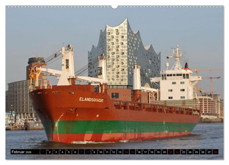 Produktbild: Shipspotting Hamburg (Wandkalender 2026 DIN A2 quer), CALVENDO Monatskalender