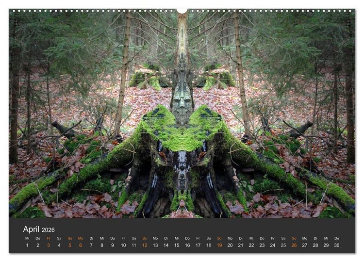 Produktbild: Spiegelwelten - Im Reich der Naturwesen (Wandkalender 2026 DIN A2 quer), CALVENDO Monatskalender