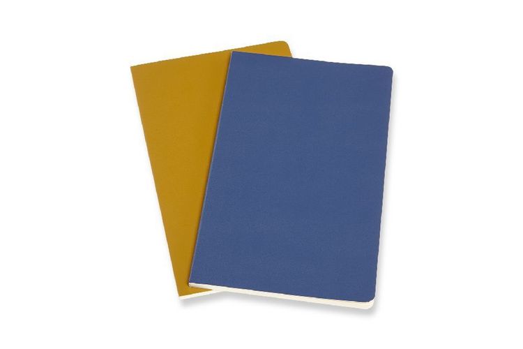 Produktbild: Moleskine Volant Large/A5, 2er Set, Liniert, Soft Cover, Vergissmeinnicht Blau, Bernsteingelb