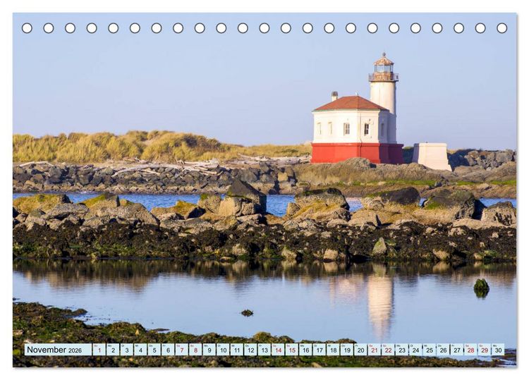 Produktbild: Leuchtt&uuml;rme - Maritime Leuchtfeuer an den K&uuml;sten (Tischkalender 2026 DIN A5 quer), CALVENDO Monatskalender