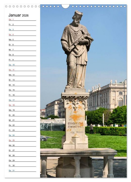 Produktbild: Nepomuk - Der Br&uuml;ckenheilige (Wandkalender 2026 DIN A3 hoch), CALVENDO Monatskalender