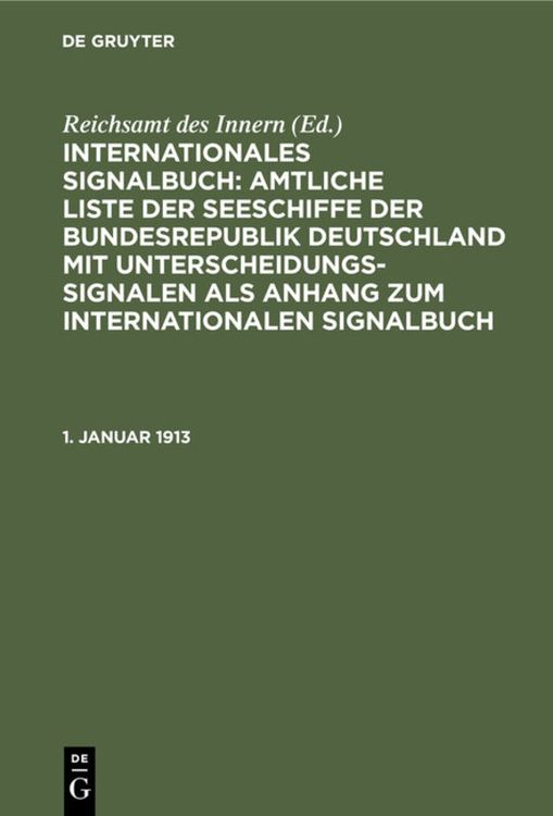 Produktbild: 1. Januar 1913