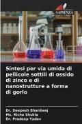Produktbild: Sintesi per via umida di pellicole sottili di ossido di zinco e di nanostrutture a forma di gorlo