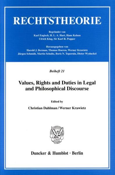 Produktbild: Values, Rights and Duties in Legal and Philosophical Discourse.