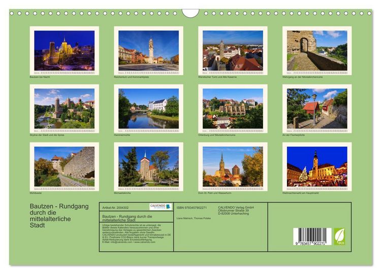 Produktbild: Bautzen - Rundgang durch die mittelalterliche Stadt (Wandkalender 2026 DIN A3 quer), CALVENDO Monatskalender