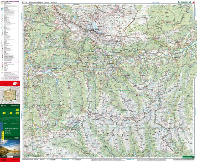 Schladminger Tauern. Radstadt. Dachstein 1 : 50 000. WK 201