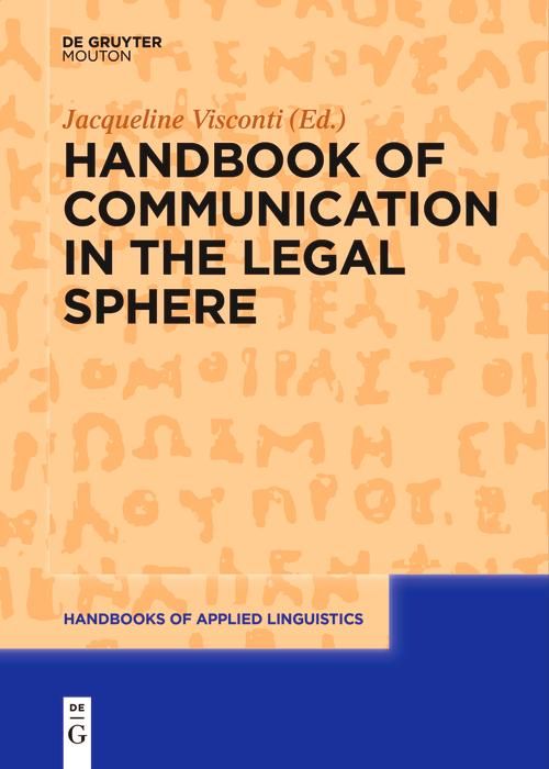 Produktbild: Handbook of Communication in the Legal Sphere