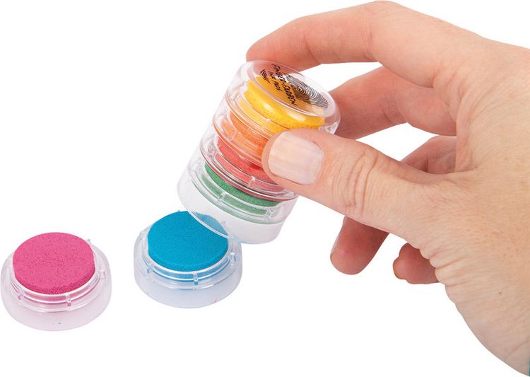 Produktbild: TRENDHAUS&reg; Fingerstempelkissen 6er Farbturm