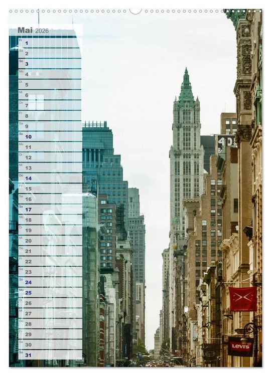 Produktbild: New York - Manhattan (Wandkalender 2026 DIN A2 hoch), CALVENDO Monatskalender
