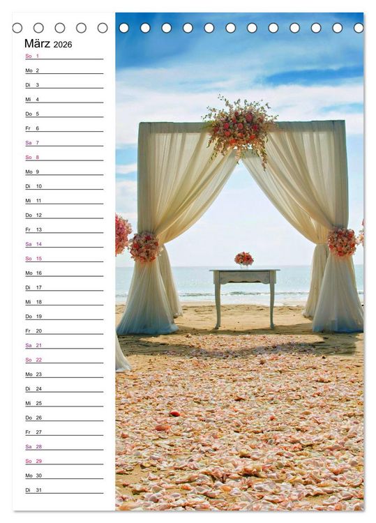 Produktbild: Lust auf Hochzeit - Planer (Tischkalender 2026 DIN A5 hoch), CALVENDO Monatskalender