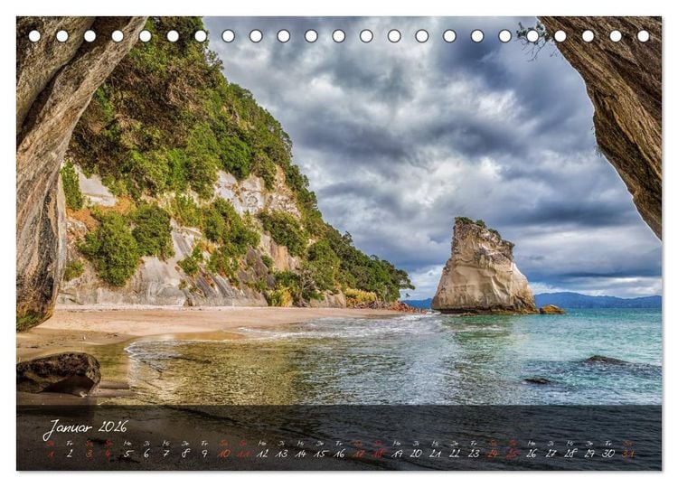 Produktbild: Neuseeland - Land der Maori (Tischkalender 2026 DIN A5 quer), CALVENDO Monatskalender