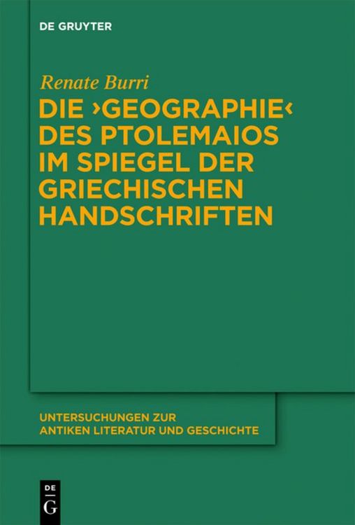Produktbild: Die "Geographie" des Ptolemaios im Spiegel der griechischen Handschriften