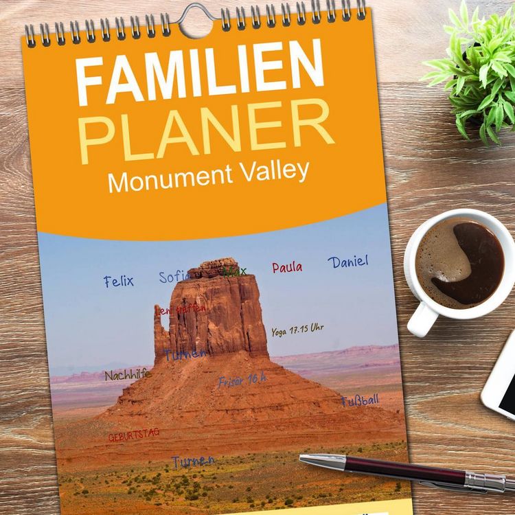 Produktbild: Familienplaner 2026 - Monument Valley mit 5 Spalten (Wandkalender, 21 x 45 cm) CALVENDO