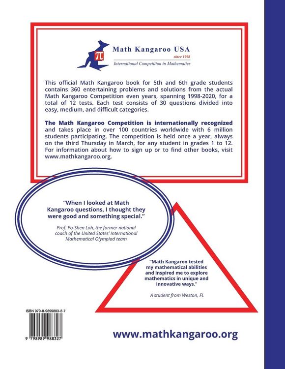 Produktbild: Math Kangaroo Problems and Solutions - Grades 5 & 6 - Even Years