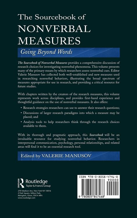 Produktbild: The Sourcebook of Nonverbal Measures