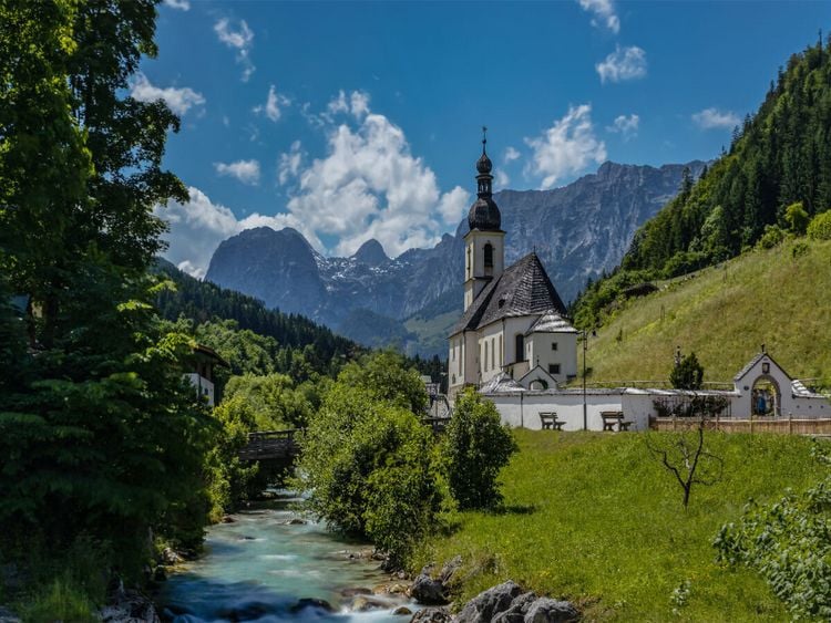 Produktbild: CALVENDO Puzzle Pfarrkirche St. Sebastian in Ramsau | 1000 Teile Lege-Gr&ouml;&szlig;e 64x48cm Foto-Puzzle f&uuml;r gl&uuml;ckliche Stunden