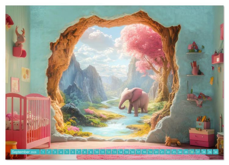 Produktbild: Traumhafte Illusionen - Imagin&auml;r und surreal (hochwertiger Premium Wandkalender 2026 DIN A2 quer), Kunstdruck in Hochglanz