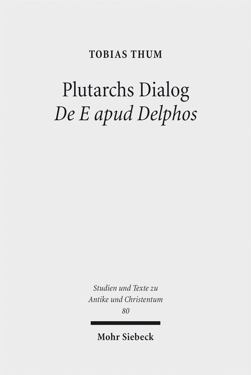 Produktbild: Plutarchs Dialog De E apud Delphos
