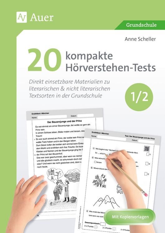 Produktbild: 20 kompakte H&ouml;rverstehen-Tests f&uuml;r Klasse 1/2