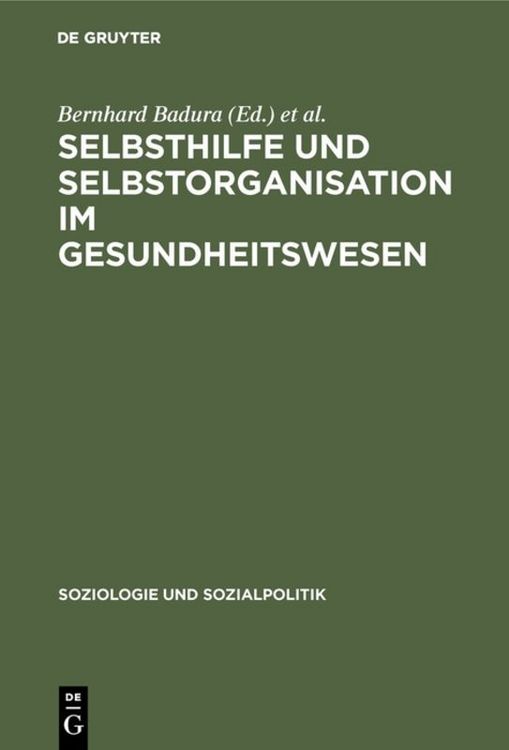 Produktbild: Selbsthilfe und Selbstorganisation im Gesundheitswesen