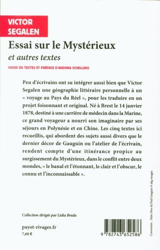 Produktbild: Essai sur le myst&eacute;rieux et autres textes