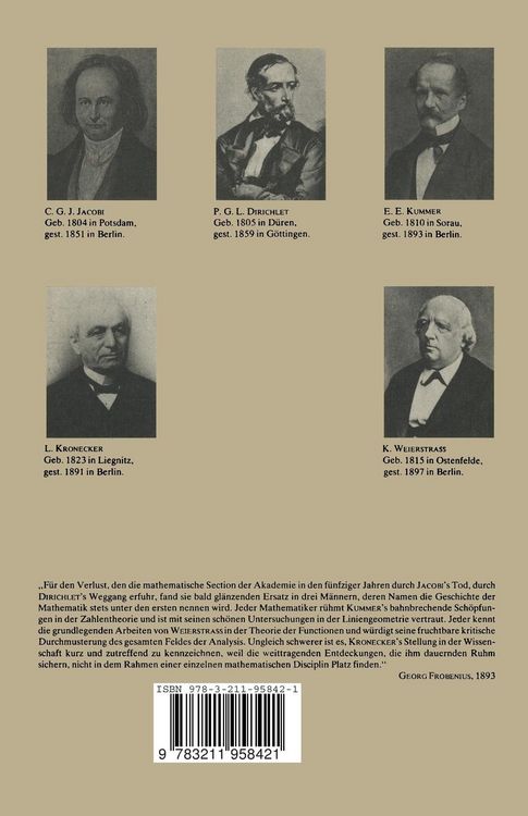Produktbild: Nachrufe auf Berliner Mathematiker des 19. Jahrhunderts