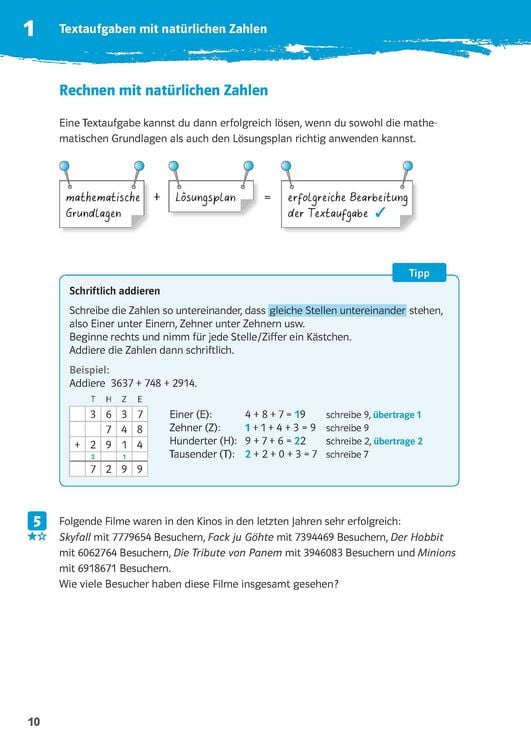 Produktbild: Klett 10-Minuten-Training Mathematik Textaufgaben 5. Klasse