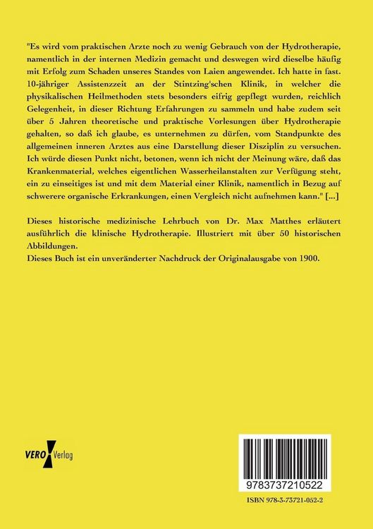 Produktbild: Lehrbuch der klinischen Hydrotherapie f&uuml;r Studierende und &Auml;rzte