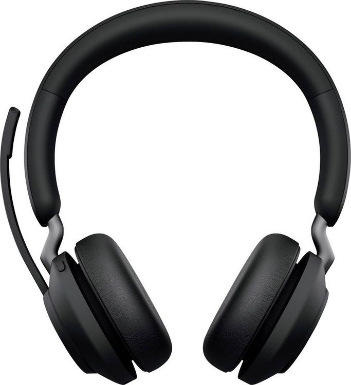 Produktbild: Jabra Evolve2 65 MS On Ear Headset Bluetooth&reg; Stereo Schwarz Lautst&auml;rkeregelung, Batterieladeanzeige, Mikrofon-Stummschaltung Telefon