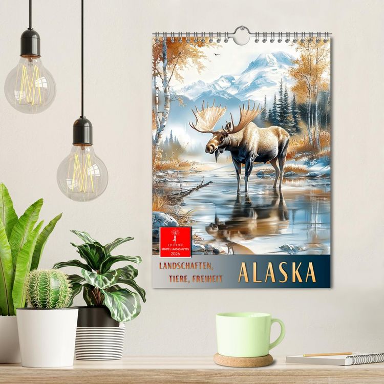 Produktbild: Alaska - Landschaften, Tiere, Freiheit (Wandkalender 2026 DIN A4 hoch), CALVENDO Monatskalender