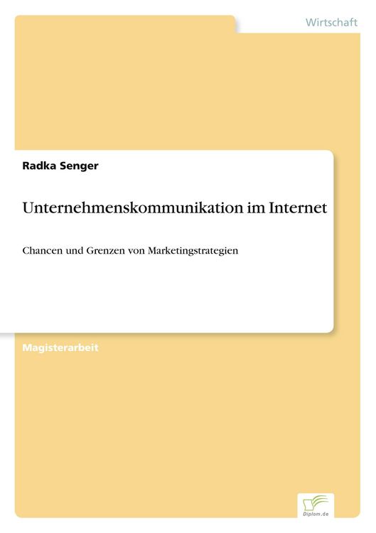 Produktbild: Unternehmenskommunikation im Internet