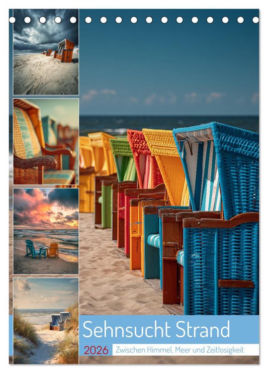 Produktbild: Sehnsucht Strand (Tischkalender 2026 DIN A5 hoch), CALVENDO Monatskalender