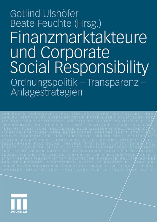Produktbild: Finanzmarktakteure und Corporate Social Responsibility