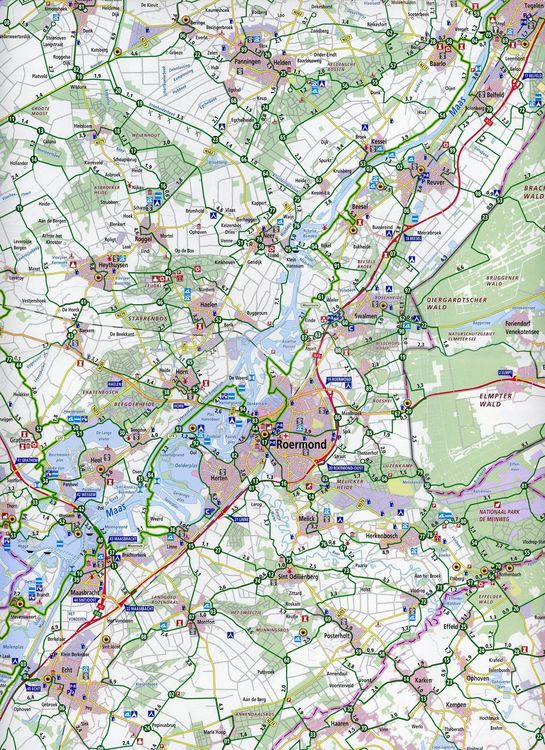 Produktbild: Limburg-midden Limburg zuid (Maastricht / Weert / Roermond) 1:100 000