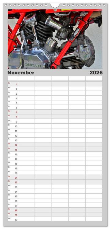 Produktbild: Familienplaner 2026 - Ducati 900SS K&ouml;nigswelle mit 5 Spalten (Wandkalender, 21 x 45 cm) CALVENDO