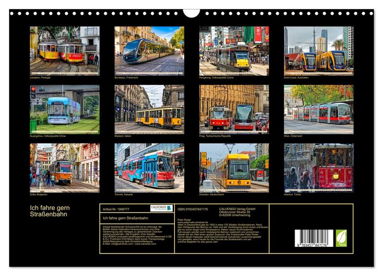 Produktbild: Ich fahre gern Stra&szlig;enbahn (Wandkalender 2026 DIN A3 quer), CALVENDO Monatskalender