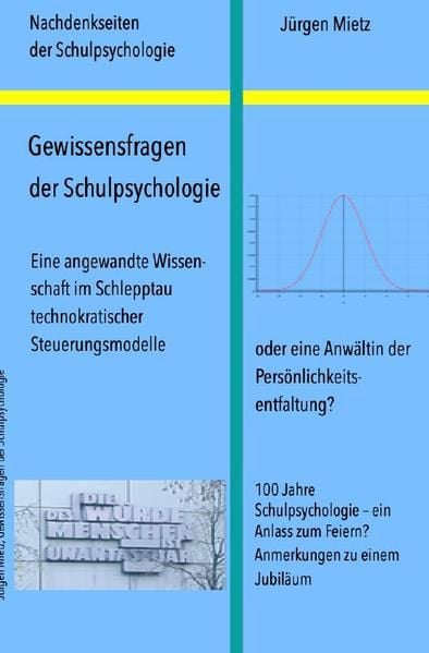 Produktbild: Nachdenkseiten der Schulpsychologie / Gewissensfragen der Schulpsychologie