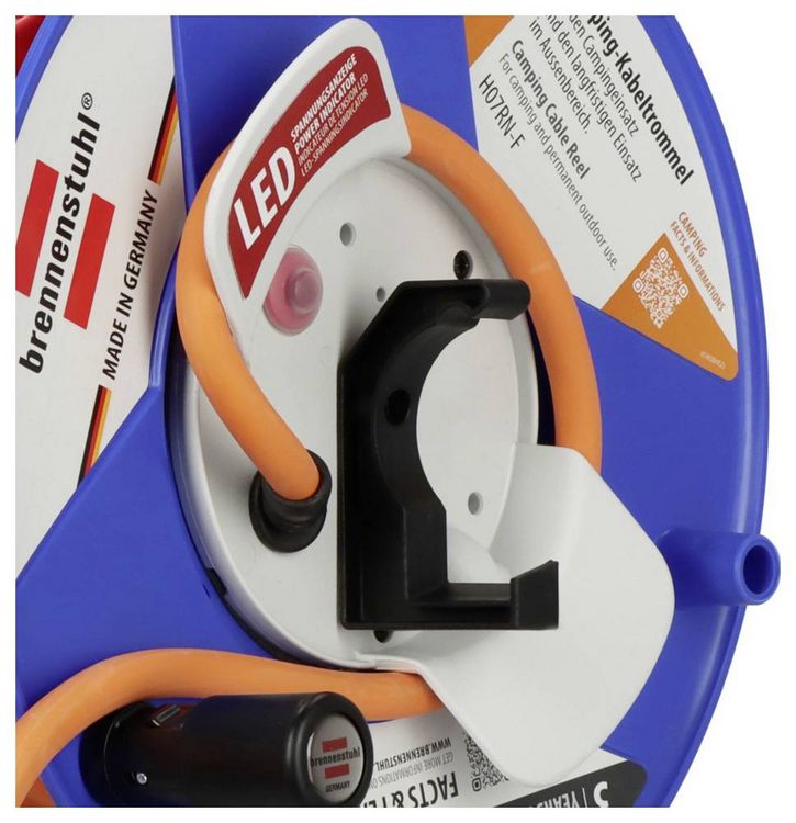 Produktbild: Brennenstuhl 1182470200 Camping-Kabeltrommel 25m Orange CEE-Stecker 16A 3polig