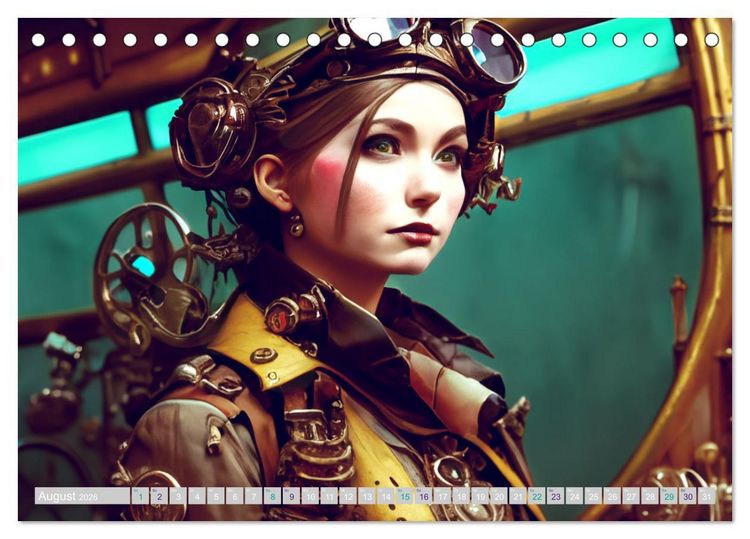 Produktbild: Starke Frauen - Steampunk Lebenswelten (Tischkalender 2026 DIN A5 quer), CALVENDO Monatskalender