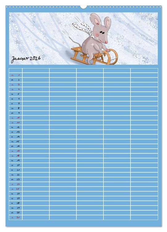 Produktbild: Mats Maus und seine Freunde (hochwertiger Premium Wandkalender 2026 DIN A2 hoch), Kunstdruck in Hochglanz