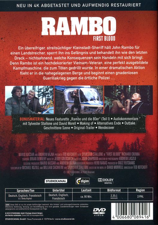 Produktbild: Rambo - First Blood / Digital Remastered