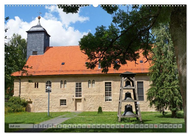 Produktbild: Wunderbares Th&uuml;ringen - besondere Dorfkirchen (hochwertiger Premium Wandkalender 2026 DIN A2 quer), Kunstdruck in Hochglanz