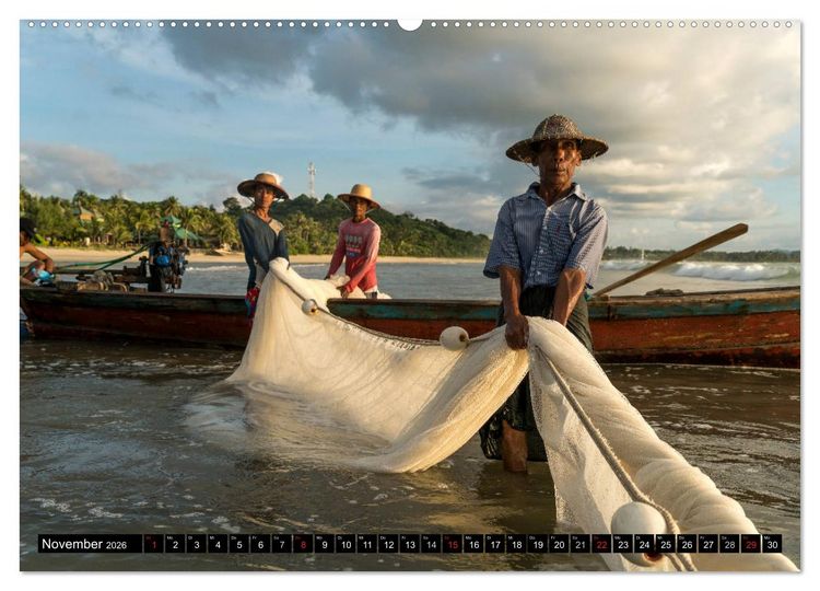 Produktbild: Myanmar - Burma (hochwertiger Premium Wandkalender 2026 DIN A2 quer), Kunstdruck in Hochglanz