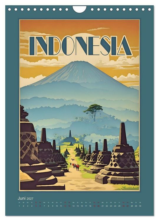 Produktbild: Exotic Travel Poster - nostalgische Abenteuerreisen um die Welt (Wandkalender 2027 DIN A4 hoch), CALVENDO Monatskalender