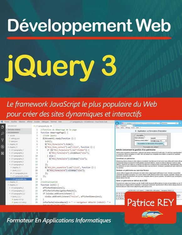 Produktbild: jQuery 3 avec Visual Studio Code