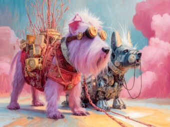 Produktbild: CALVENDO Puzzle Punkerhunde | 1000 Teile Lege-Gr&ouml;&szlig;e 64x48cm Foto-Puzzle f&uuml;r gl&uuml;ckliche Stunden