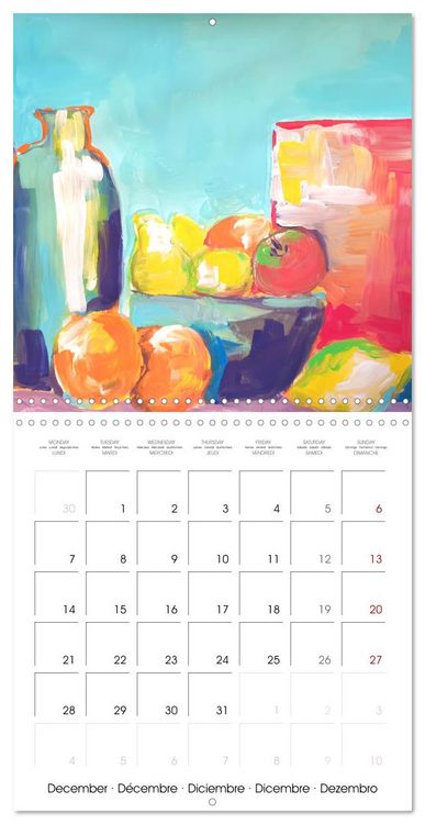 Produktbild: Calm moments in painted still lifes (Wall Calendar 2026 12 &times; 12 Inch) CALVENDO 12 Month Wall Calendar