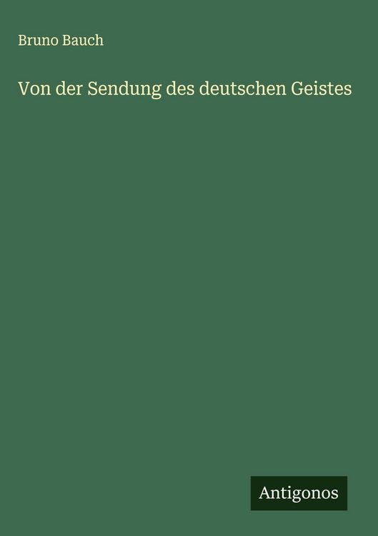 Produktbild: Von der Sendung des deutschen Geistes
