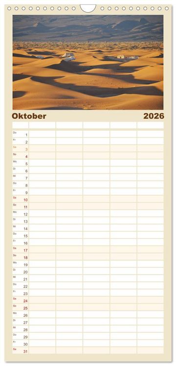 Produktbild: Familienplaner 2026 - Erlebe mit mir das traumhafte Marokko mit 5 Spalten (Wandkalender, 21 x 45 cm) CALVENDO