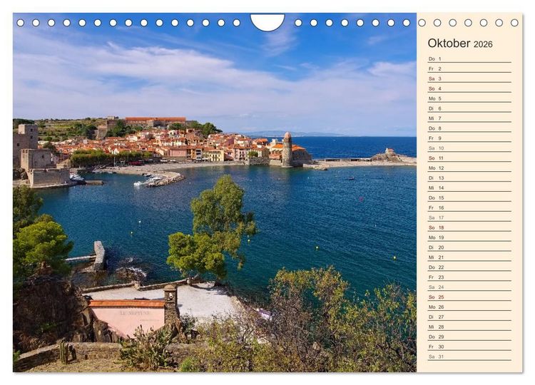 Produktbild: Cote Vermeille - Wo die Pyren&auml;en das Meer k&uuml;ssen (Wandkalender 2026 DIN A4 quer), CALVENDO Monatskalender